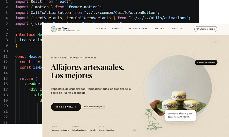 Desarrollo del sitio web